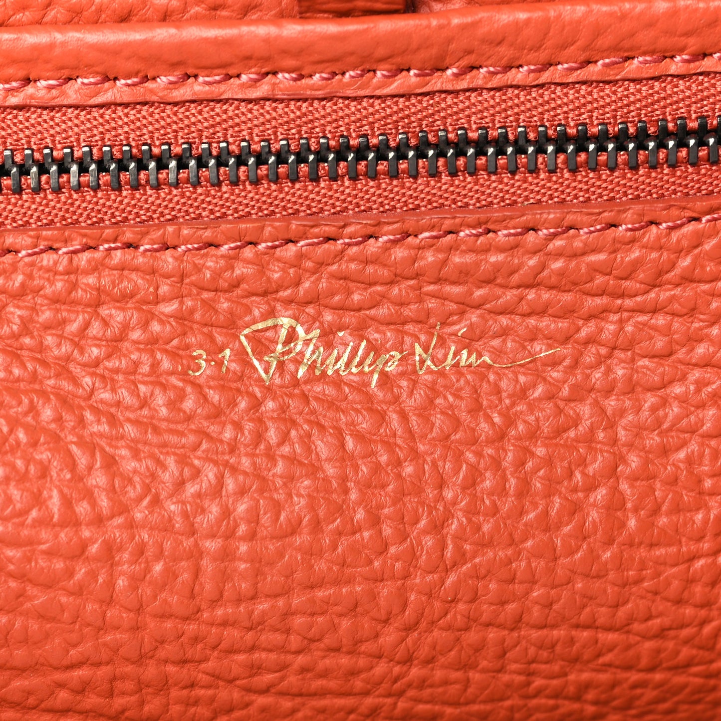 Textured Calfskin Large Pashli Satchel Orange