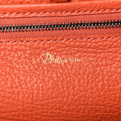 3.1 Phillip Lim Textured Calfskin Large Pashli Satchel Orange 6 of 10