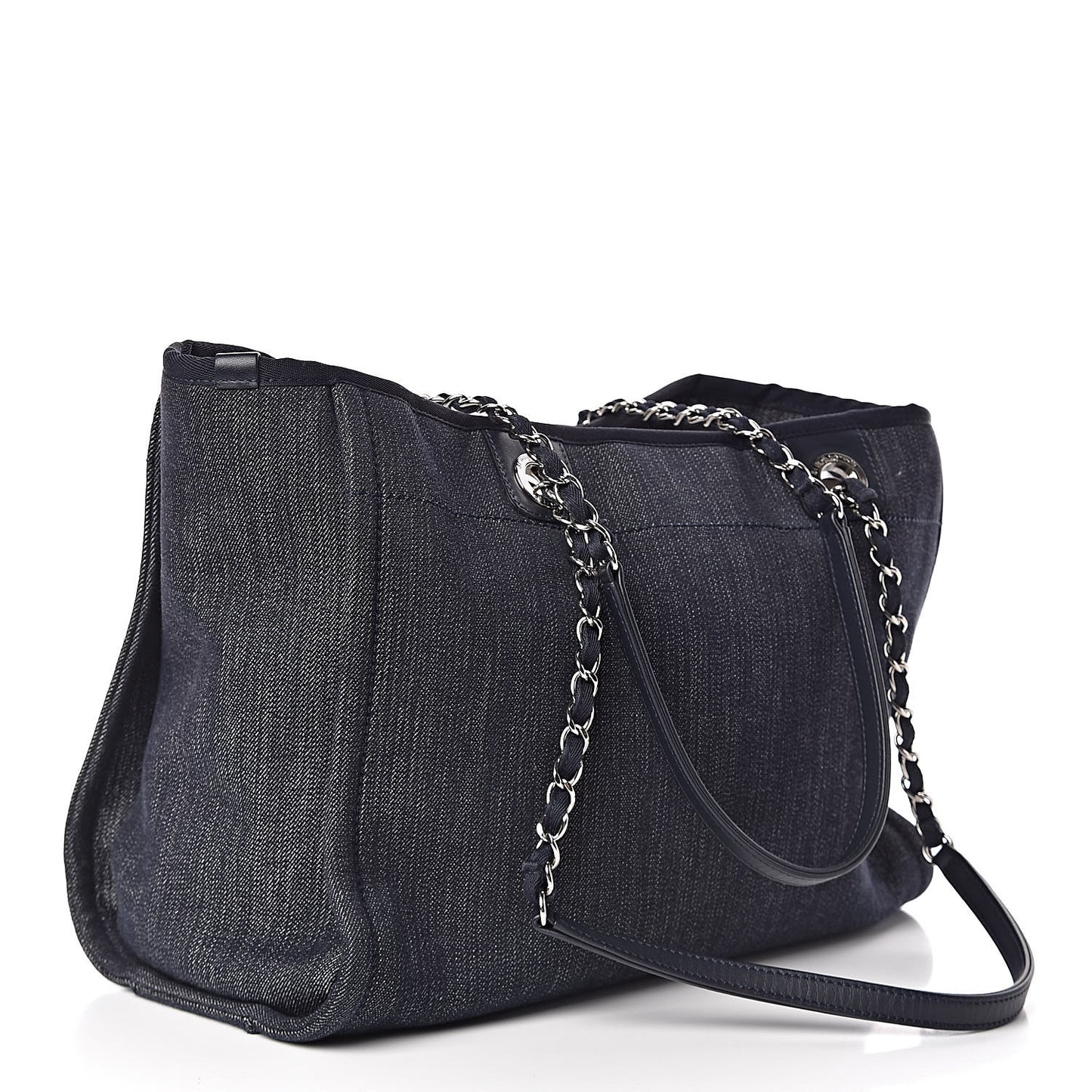 Denim Small Deauville Tote Blue Orange