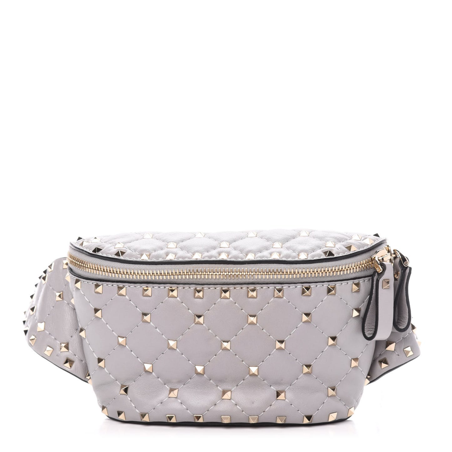 Nappa Rockstud Spike Belt Bag 95 Pastel Grey