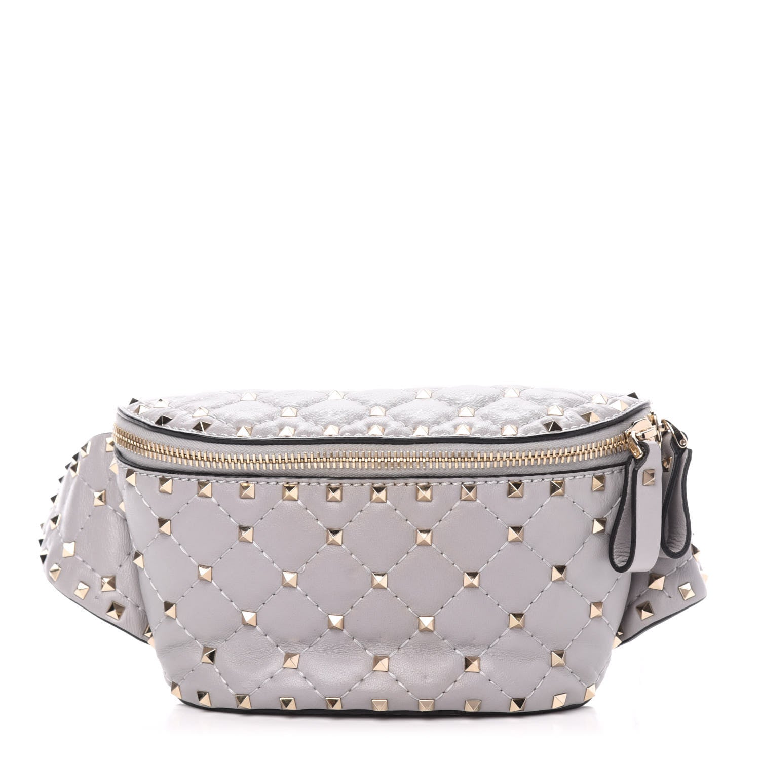 Valentino Garavani Nappa Rockstud Spike Belt Bag 95 Pastel Grey 1 of 9