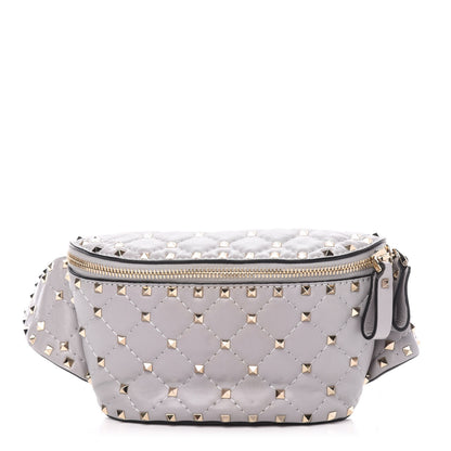Valentino Garavani Nappa Rockstud Spike Belt Bag 95 Pastel Grey 1 of 9