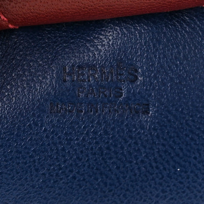 Hermes Milo Lambskin Grigri Rodeo Horse Bag Charm MM Bleu de Malte Rouge H Orange Poppy 3 of 4