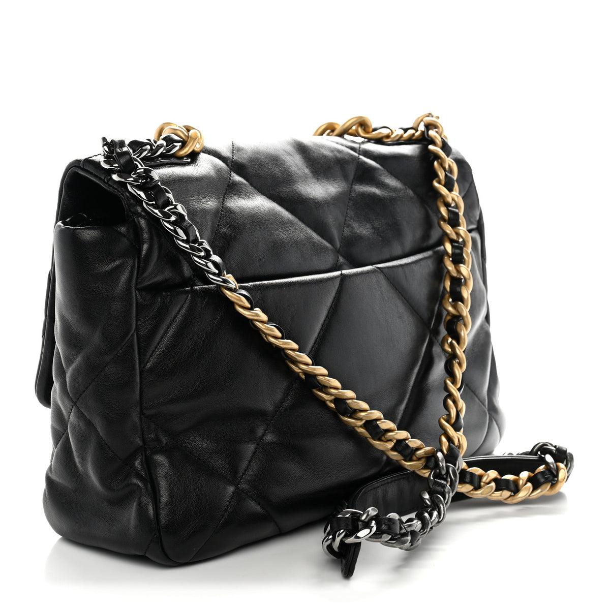 Chanel Lambskin Quilted Large Chanel 19 Flap Black 3 of 11