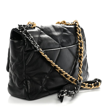 Chanel Lambskin Quilted Large Chanel 19 Flap Black 3 of 11