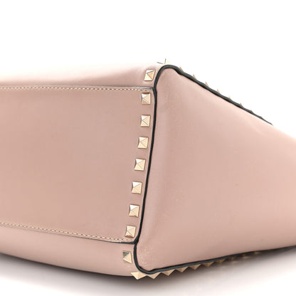 Valentino Garavani Vitello Rockstud Double Handle Tote Poudre 10 of 10