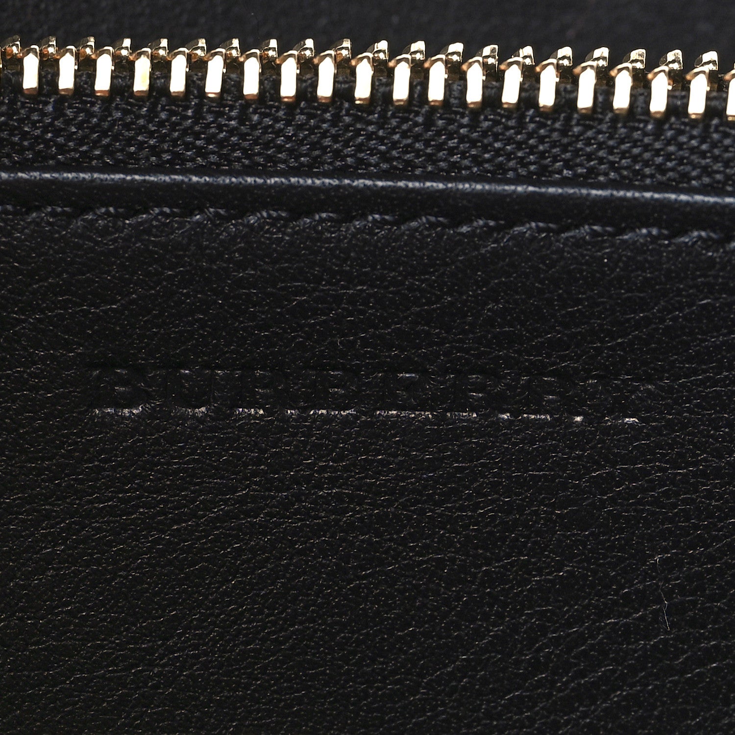 Burberry Calfskin Haymarket Check Elmore Zip Around Wallet Black 6 of 7