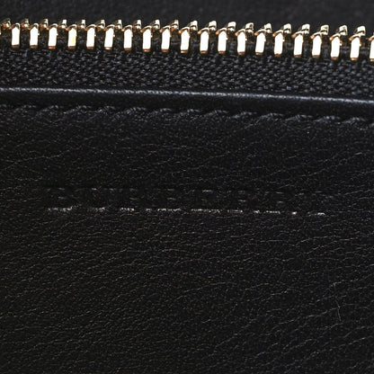 Burberry Calfskin Haymarket Check Elmore Zip Around Wallet Black 6 of 7