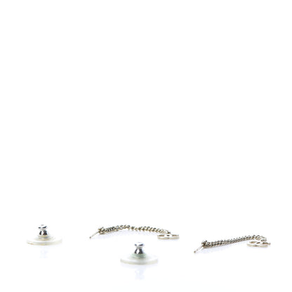 Chanel CC Long Drop Earrings Gold 3 of 4