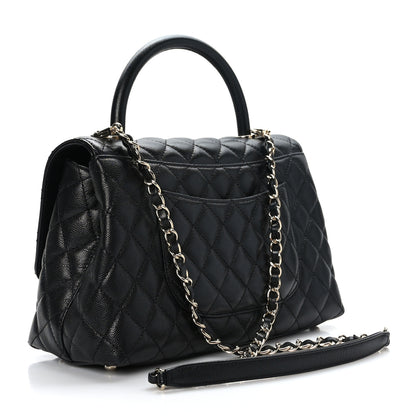 Chanel Caviar Quilted Small Coco Handle Flap Black 3 of 9
