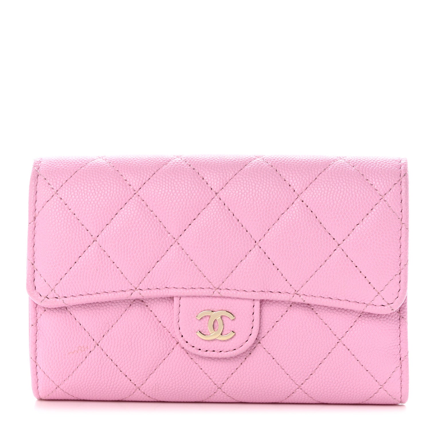 Chanel Caviar Quilted Medium Flap Wallet Pink 1 of 11