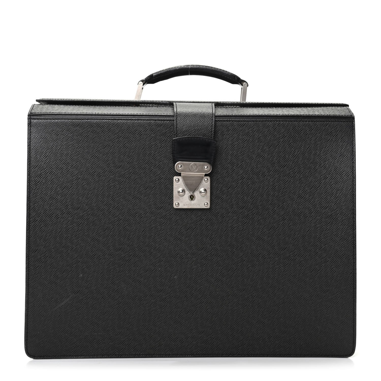 Louis Vuitton Taiga Pilot Case Oural Briefcase Black 1 of 7