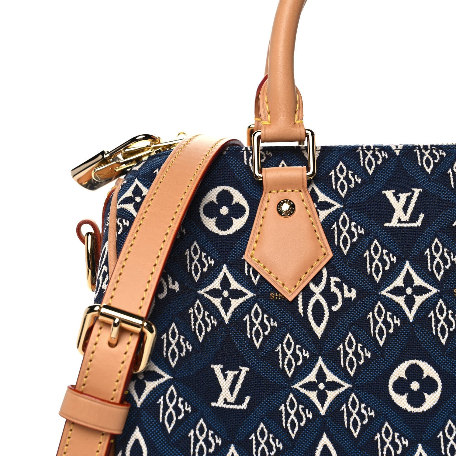 Louis Vuitton Jacquard Since 1854 Speedy Bandouliere 25 Blue 8 of 11