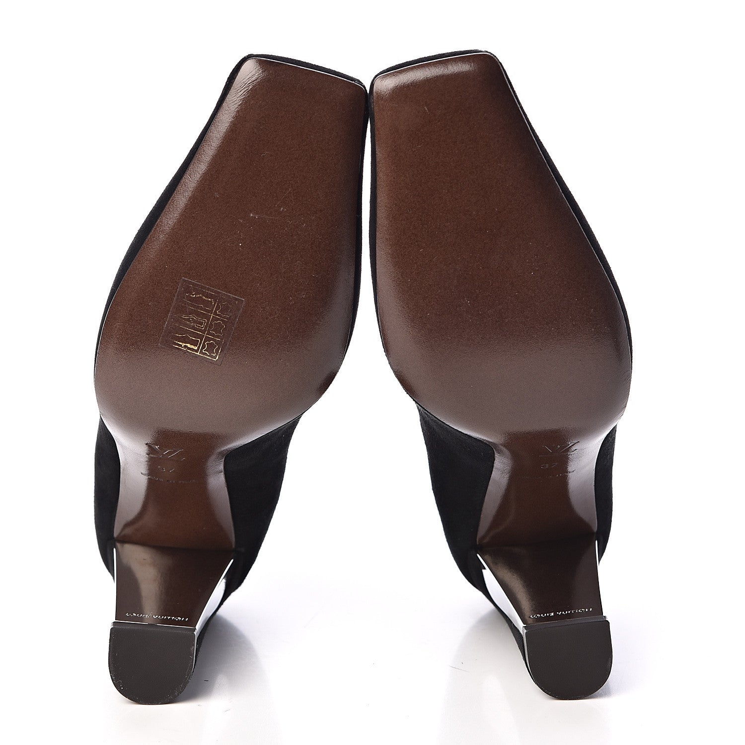 Louis Vuitton Suede Mirrored Ball Pumps 37 Black 8 of 16