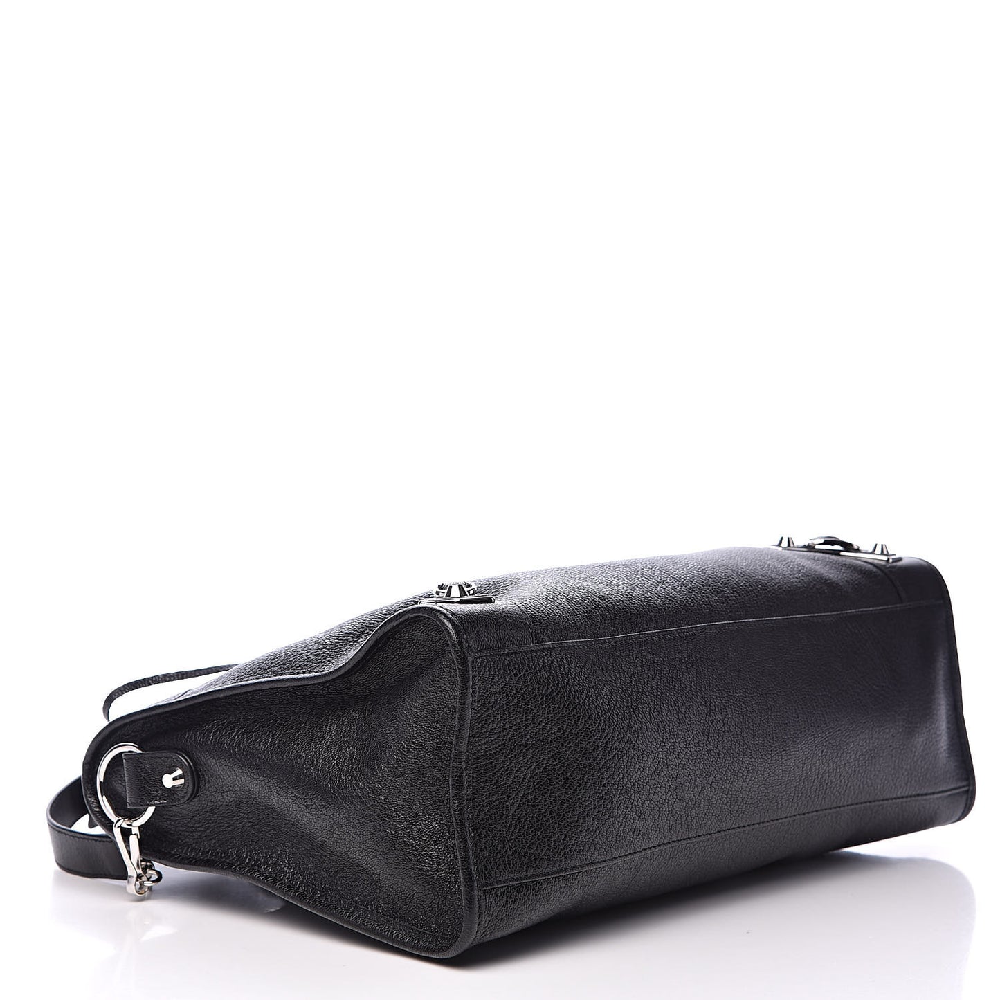 Chevre Silver Metallic Edge Hardware City Black