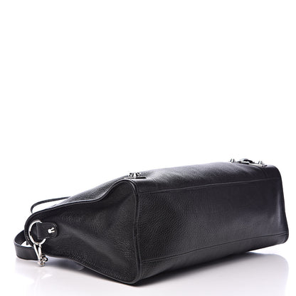 Balenciaga Chevre Silver Metallic Edge Hardware City Black 4 of 10