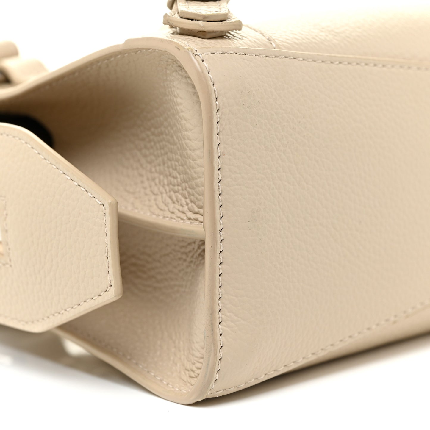 Grained Calfskin Neo Classic Silver Hardware Mini City Cream