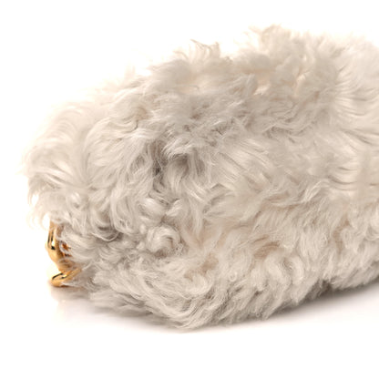 Bottega Veneta Shearling Lambskin The Pouch Chain White 8 of 9