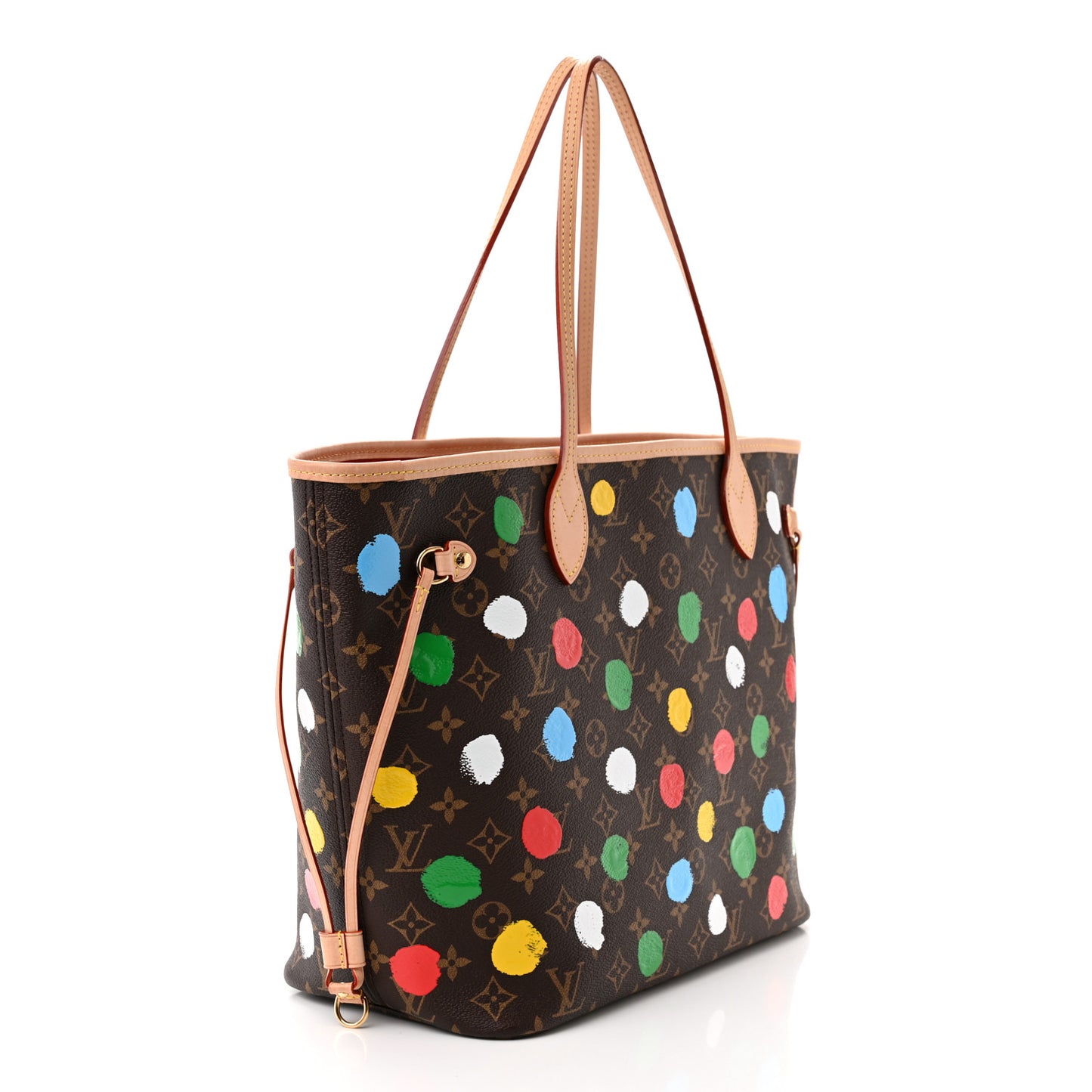 LV X YK Monogram Dots Neverfull MM