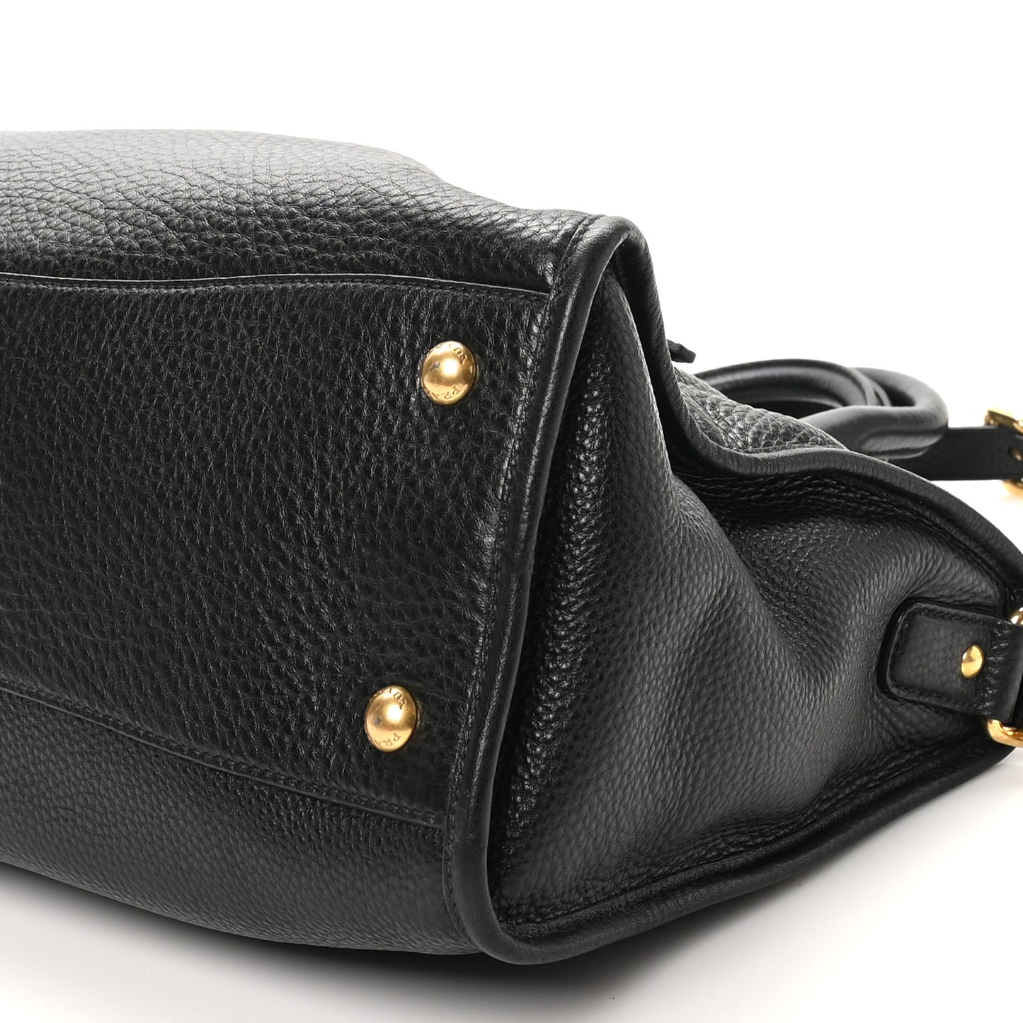Vitello Daino Shopping Satchel Black