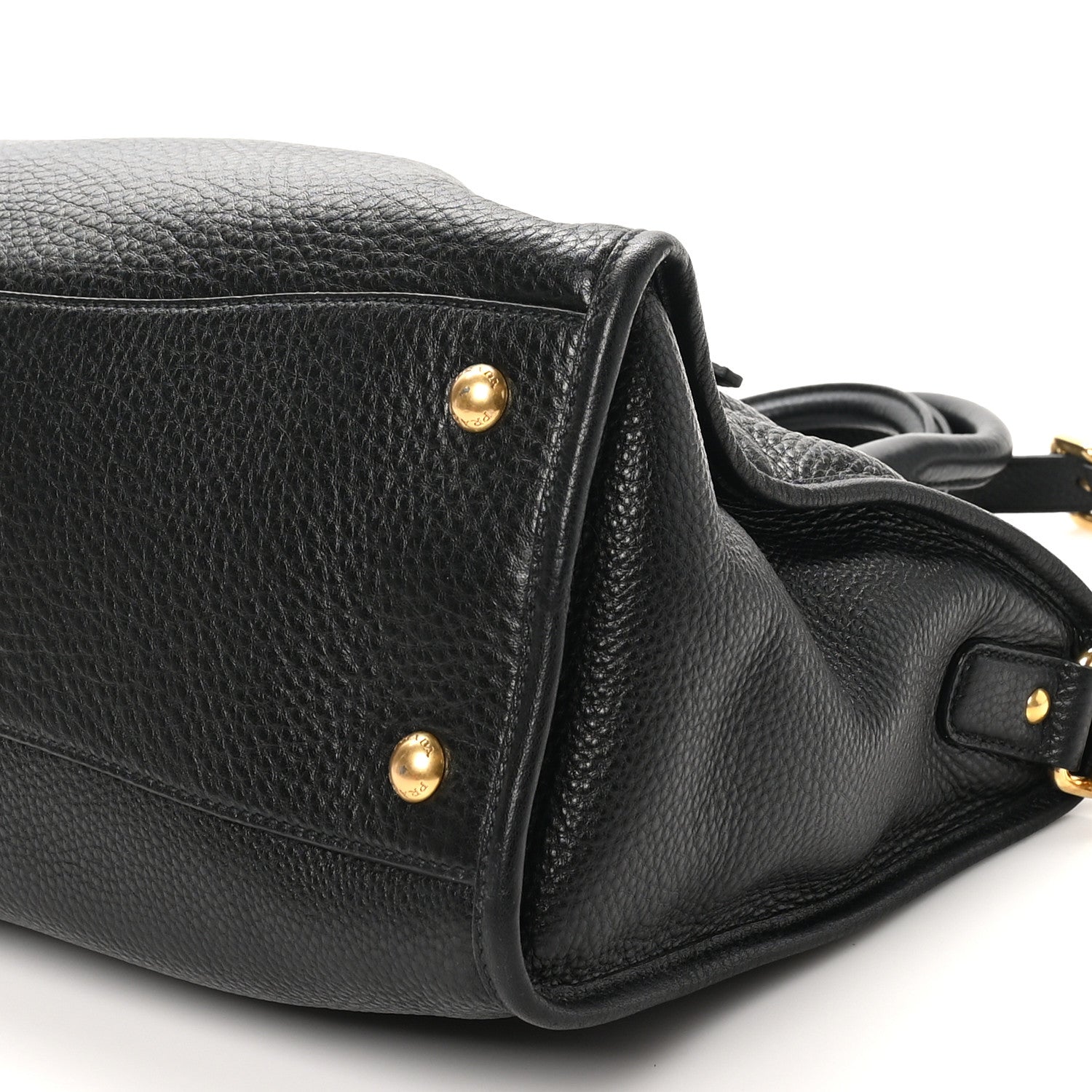 Prada Vitello Daino Shopping Satchel Black 9 of 9