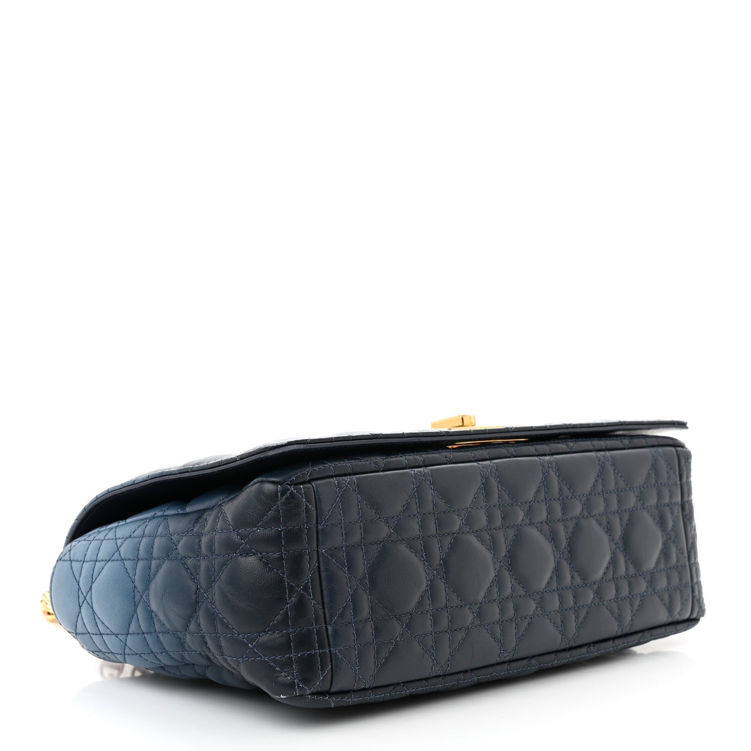 Christian Dior Lambskin Cannage Gradient Large Caro Bag Indigo Blue 4 of 15