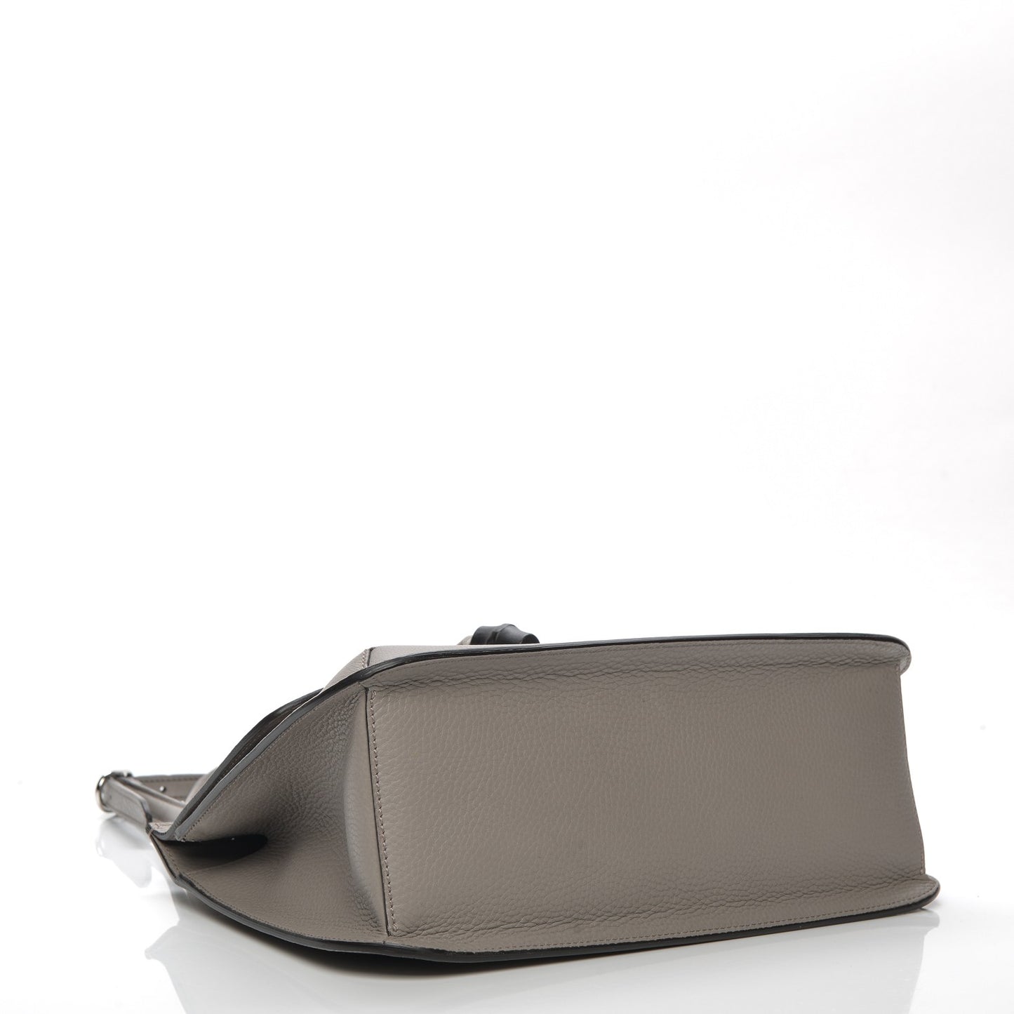 Cellarius Calfskin Medium Bamboo Daily Flap Shoulder Bag Storm Grey