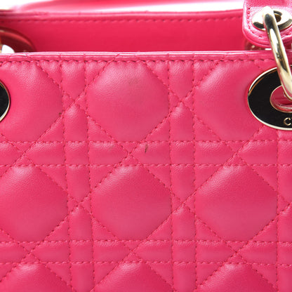 Christian Dior Lambskin Cannage Medium Lady Dior Pink 15 of 16