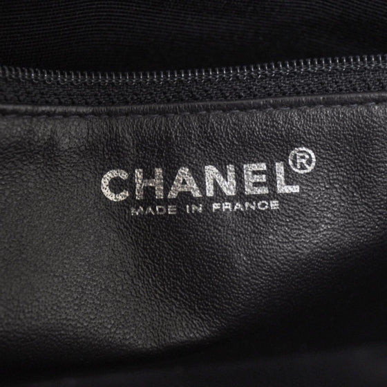 Chanel Leather Contrast Stitch Surpique Shoulder Bag Black 7 of 11