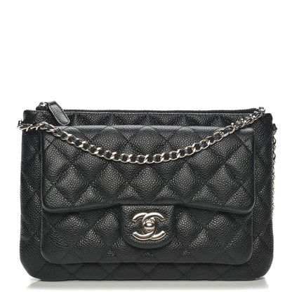 Chanel Caviar Quilted Daily Zip Crossbody Bag Black 1 of 7
