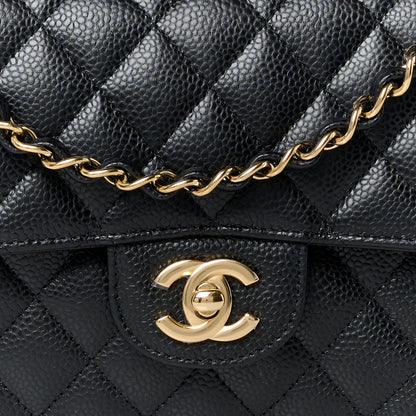 Chanel Caviar Quilted Medium Double Flap Black 9 of 11