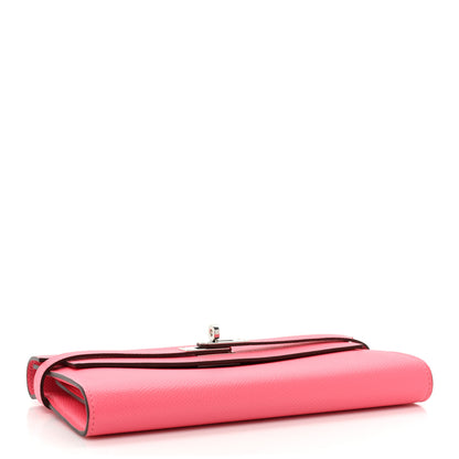 Hermes Epsom Kelly Longue Wallet Rose Azalee 4 of 18