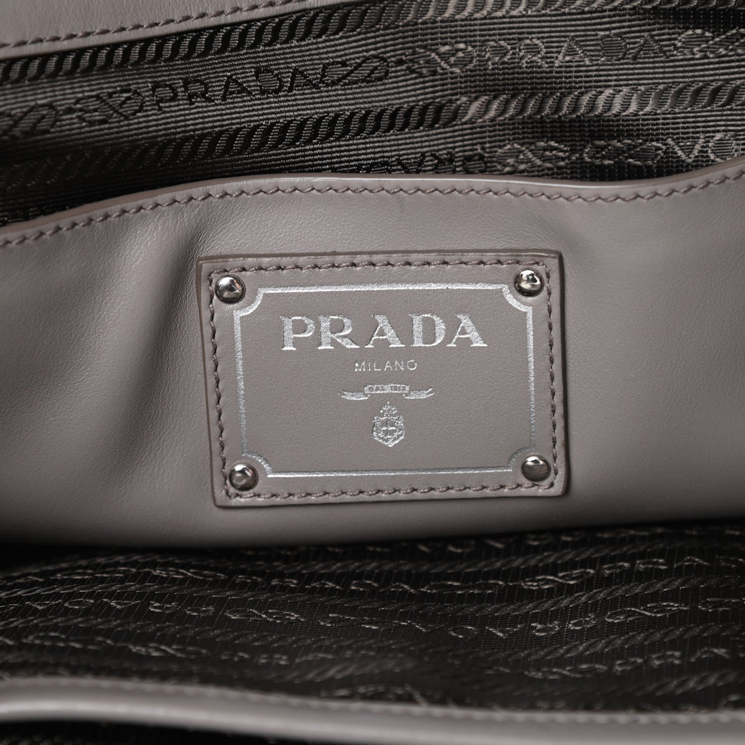 Prada Soft Calf Shopping Tote Argilla 6 of 13