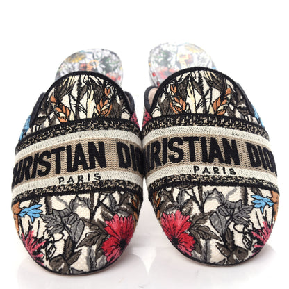 Christian Dior Canvas Cotton Embroidered Mille Fleurs Dioriviera Mules 37 Multicolor 5 of 10