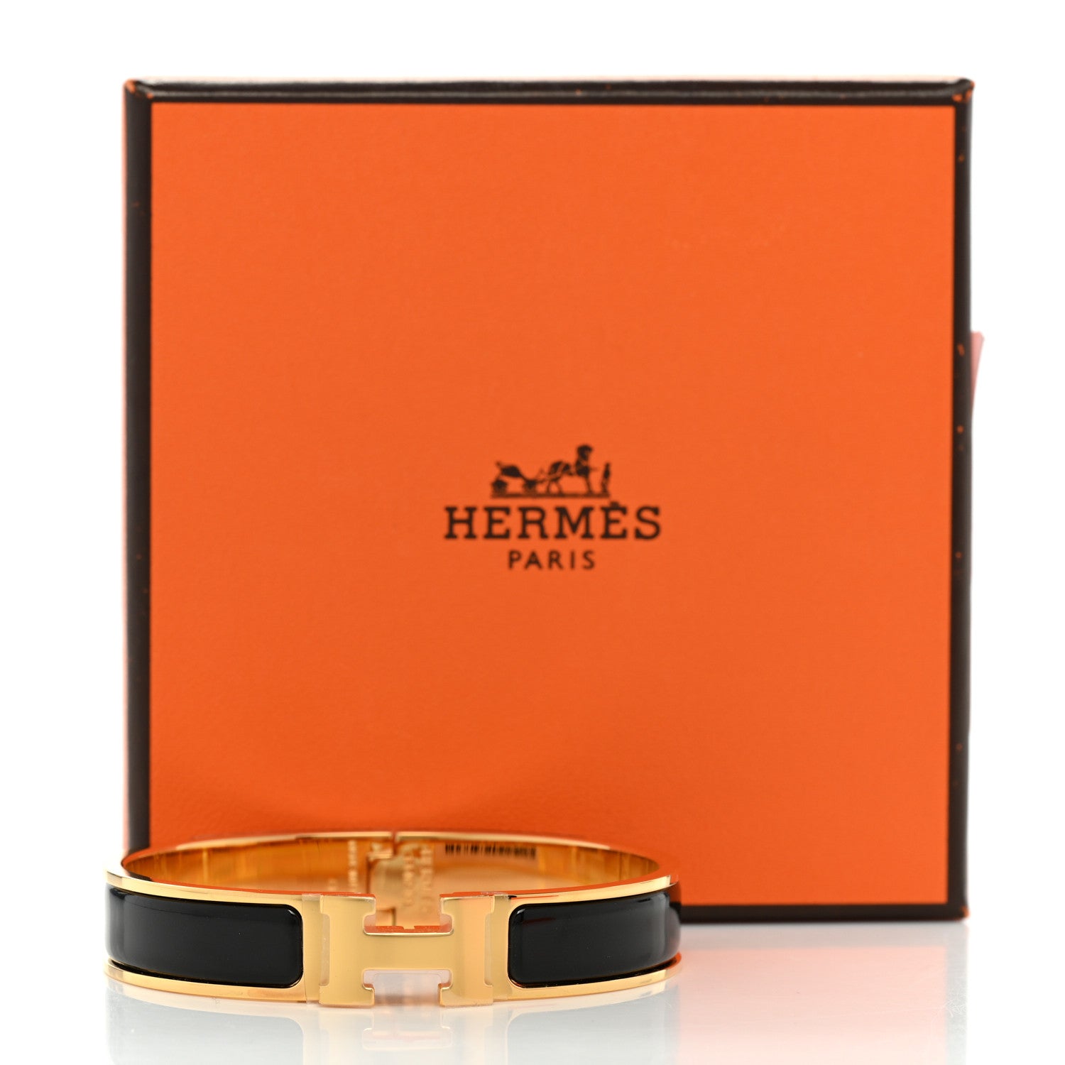 Hermes Enamel Narrow Clic Clac H Bracelet GM Black 5 of 5