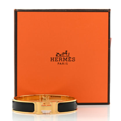Hermes Enamel Narrow Clic Clac H Bracelet GM Black 5 of 5