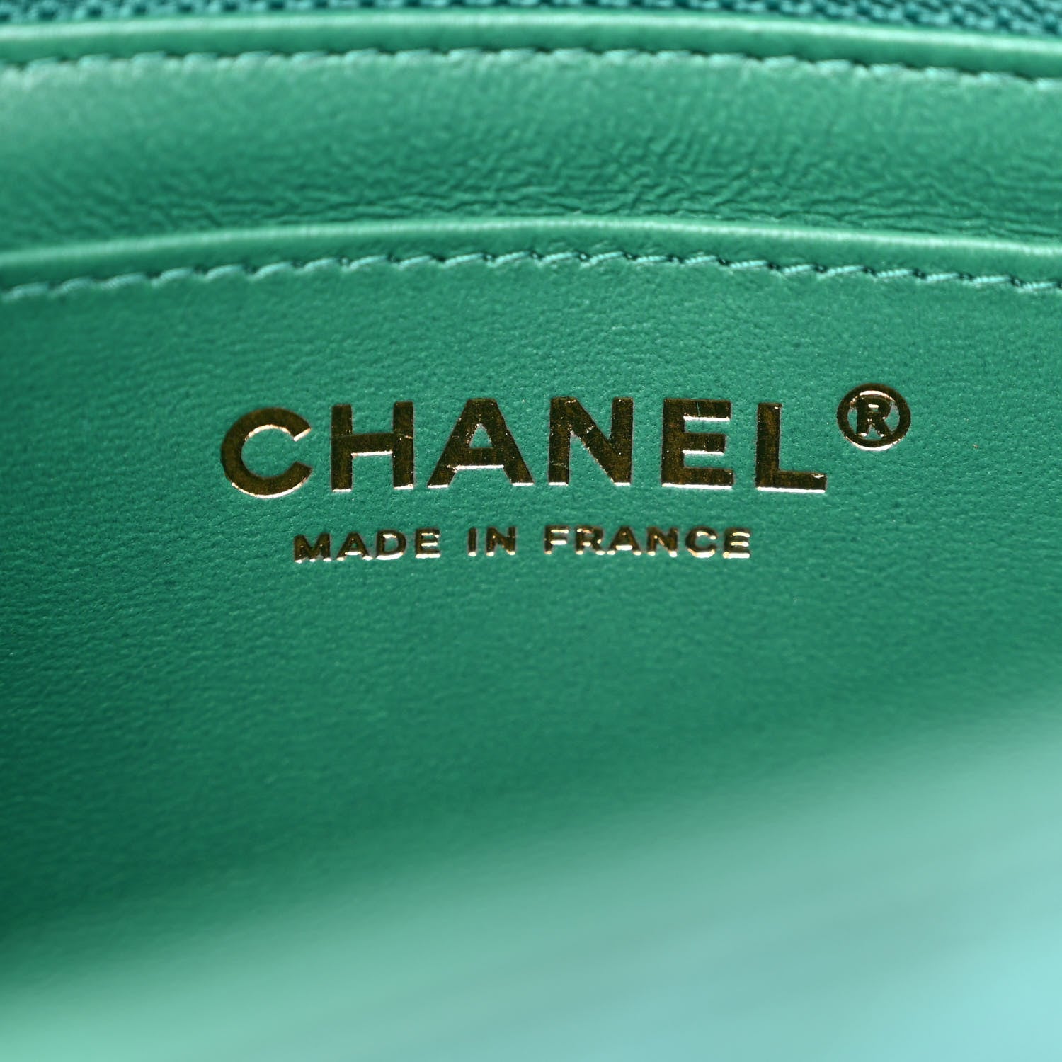 Chanel Iridescent Calfskin Quilted Mini Rectangular Flap Green 6 of 11