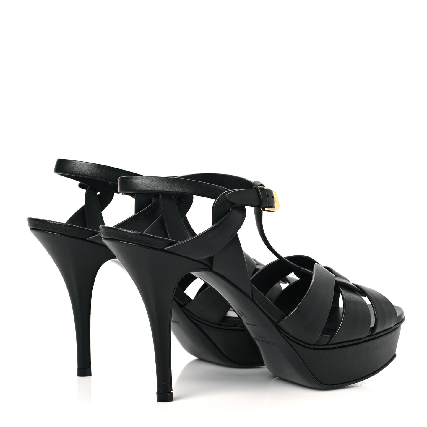 Calfskin Tribute 75 Platform Sandals 39 Black