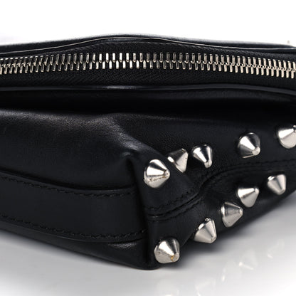 Alexander McQueen Grainy Calfskin Studded Padlock Skull Clutch Black 11 of 14