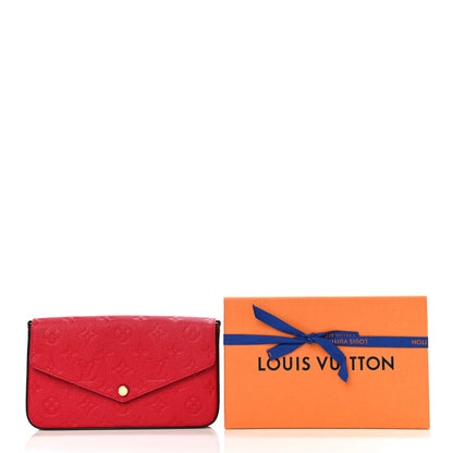 Louis Vuitton Empreinte Pochette Felicie Chain Wallet Scarlet 9 of 10