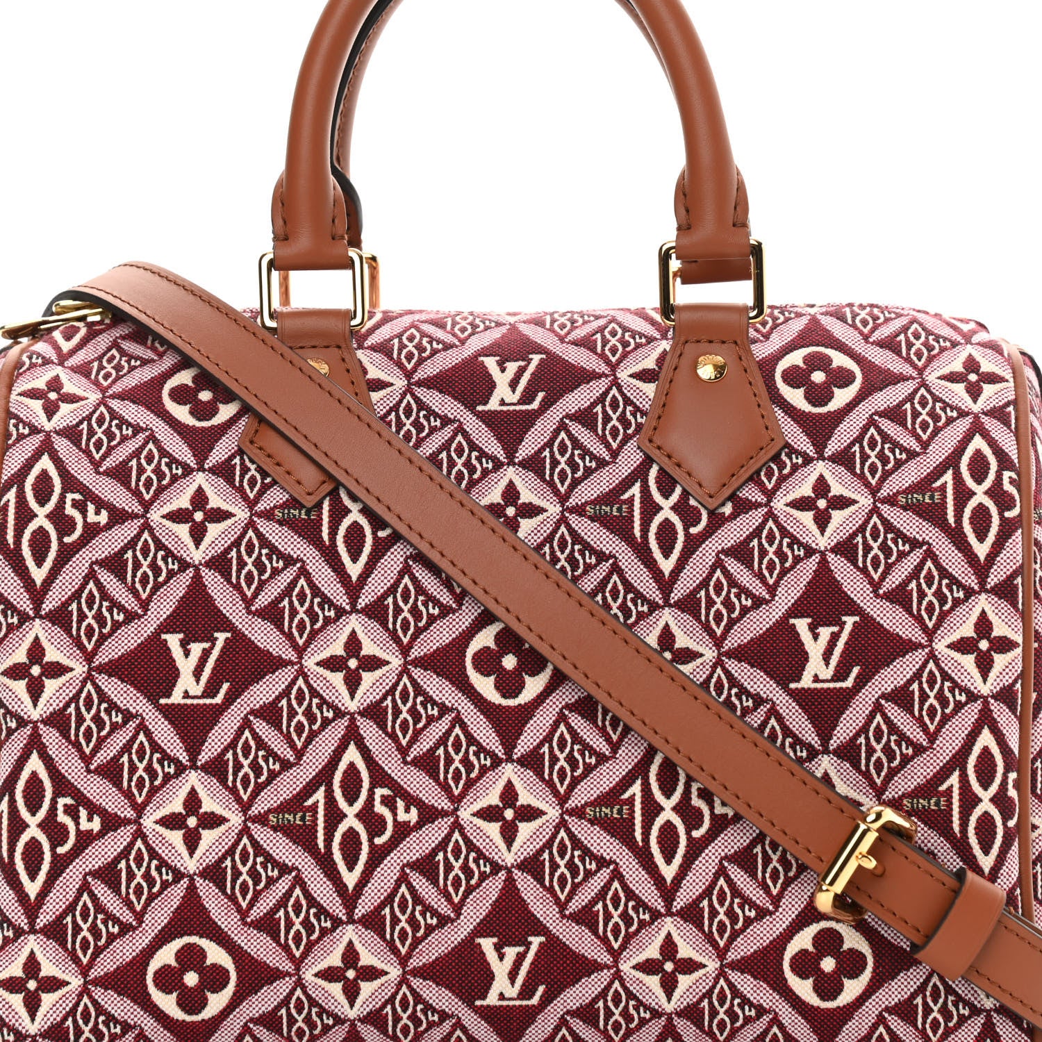 Louis Vuitton Jacquard Since 1854 Speedy Bandouliere 25 Bordeaux 8 of 10