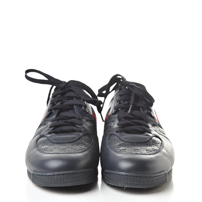 Gucci Guccissima Mens Web Sneakers 8.5 Blue 2 of 8