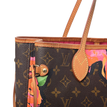 Louis Vuitton Monogram Roses Neverfull MM 12 of 15