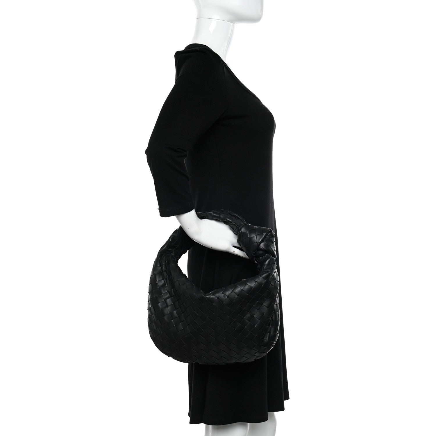 Bottega Veneta Nappa Intrecciato Teen Jodie Hobo Black 2 of 11