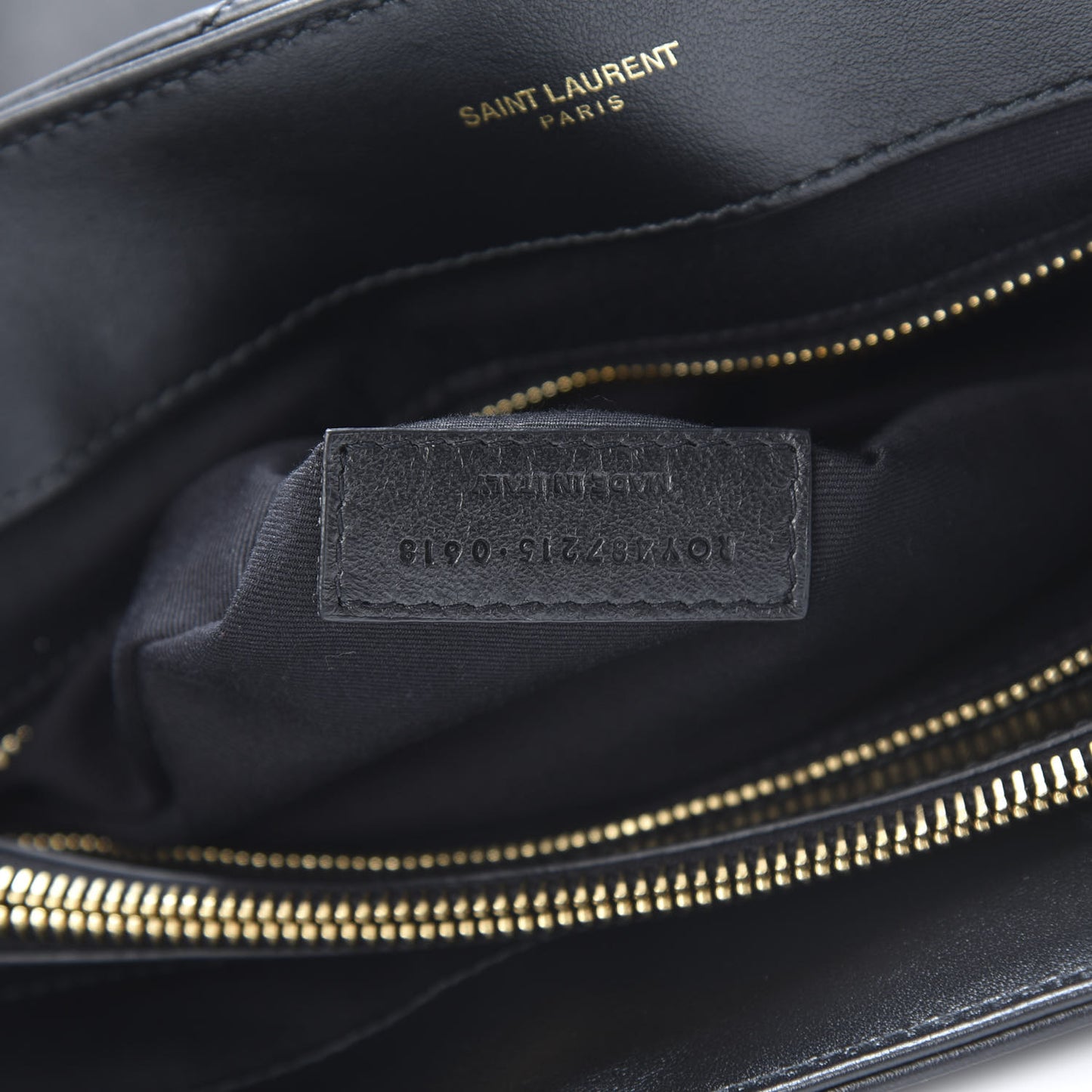 Calfskin Y Quilted Monogram Large Loulou Chain Satchel Black