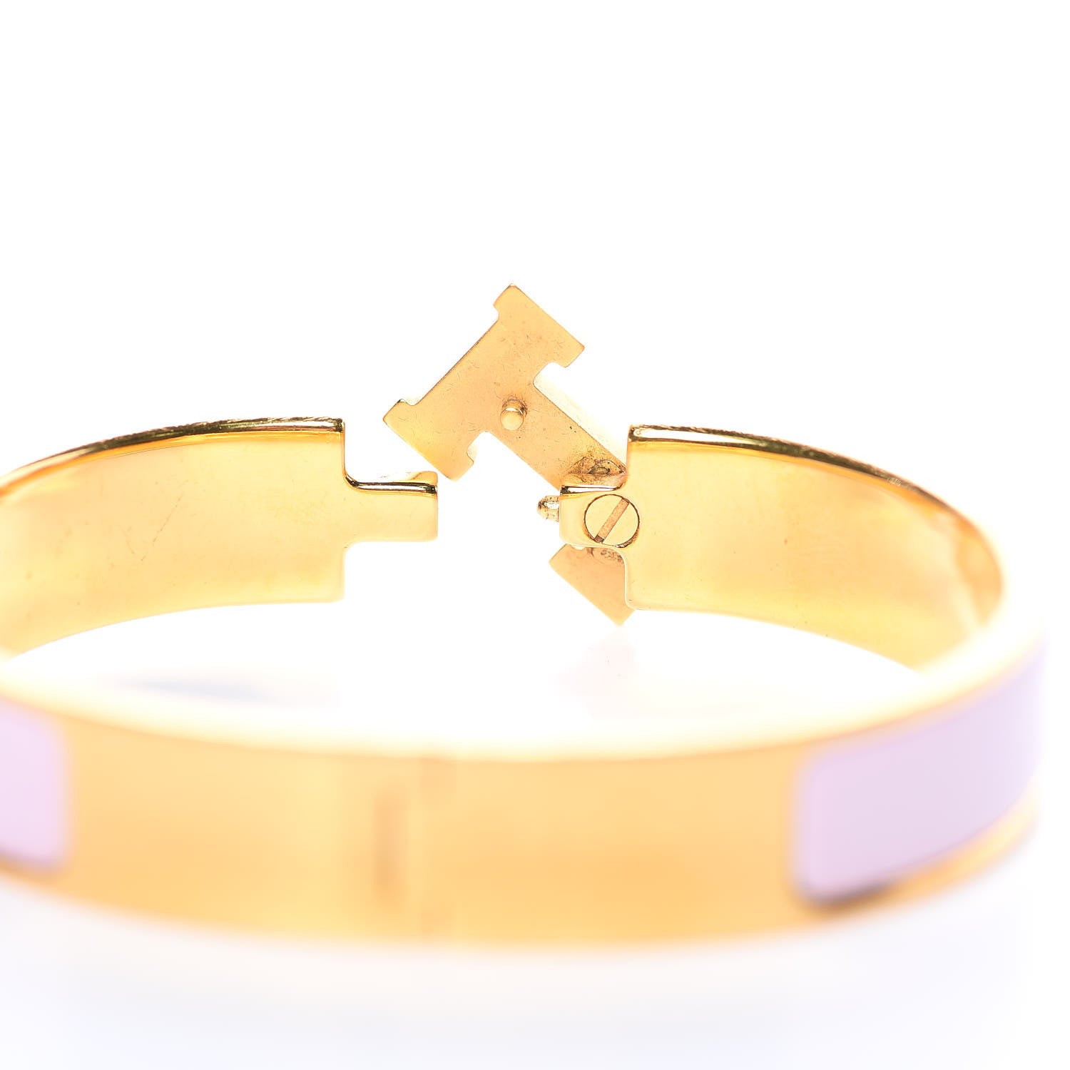 Hermes Enamel Narrow Clic Clac H Bracelet PM Rose Nacarat 5 of 7