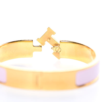Hermes Enamel Narrow Clic Clac H Bracelet PM Rose Nacarat 5 of 7