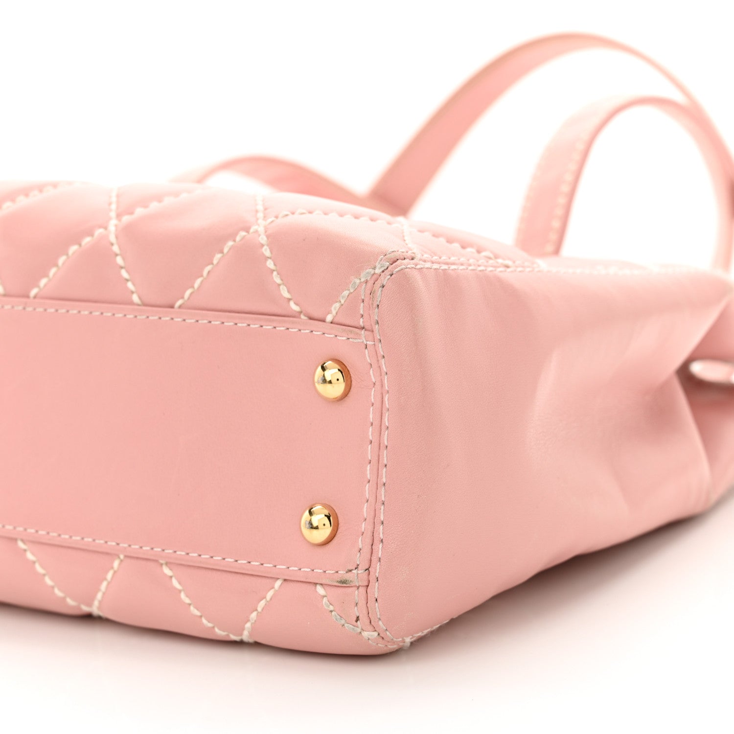 Chanel Calfskin Wild Stitch Tote Pink 10 of 16