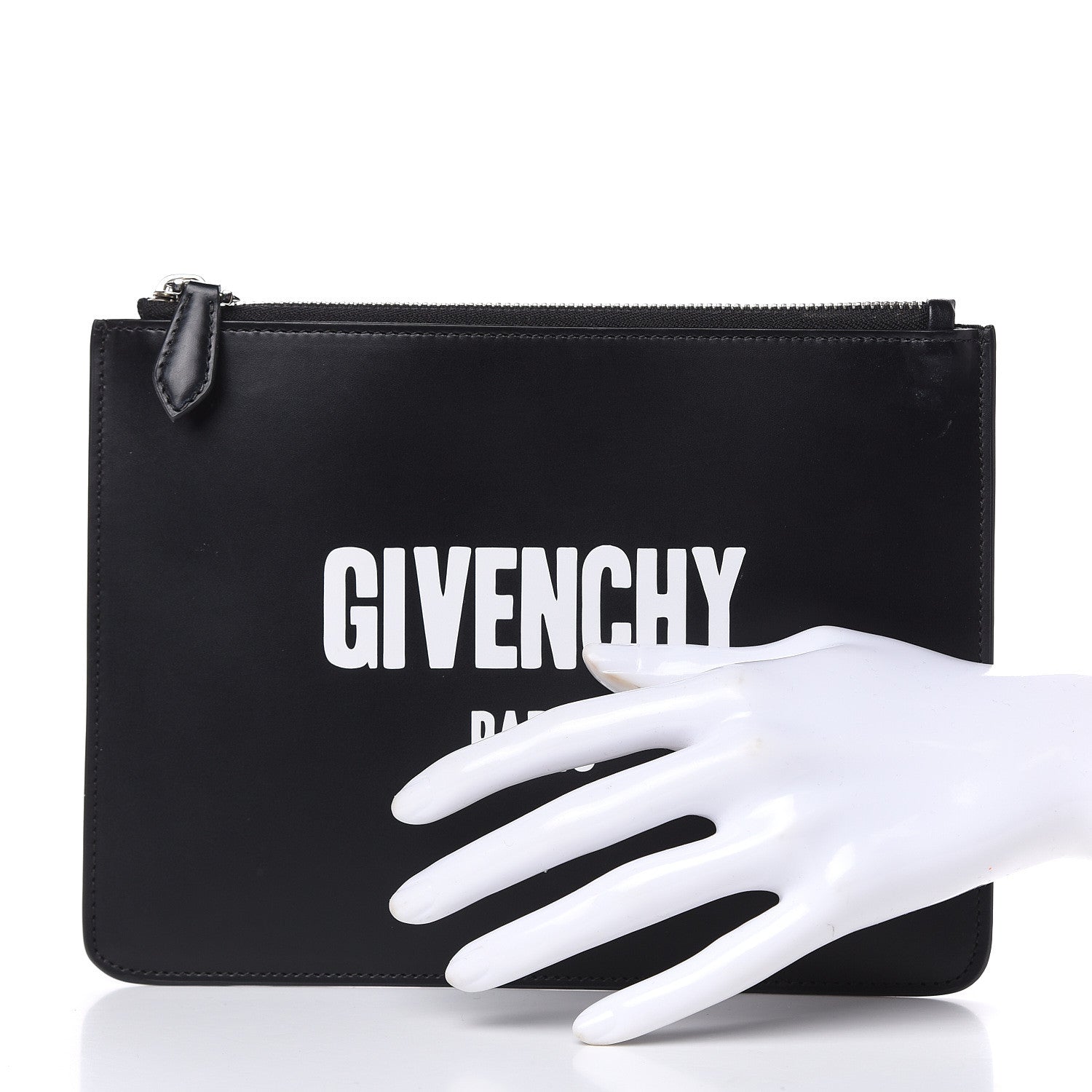 Givenchy Calfskin Medium Logo Pouch Black 2 of 10