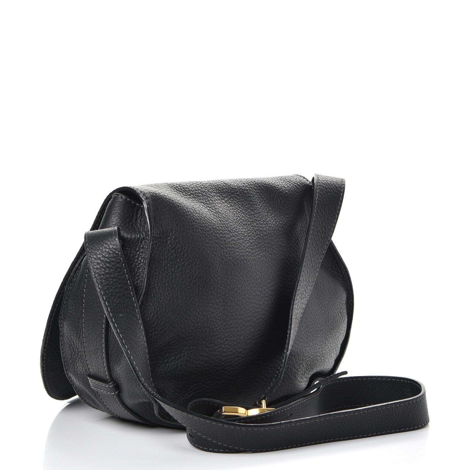 Chloe Calfskin Medium Marcie Round Crossbody Bag Black 3 of 11